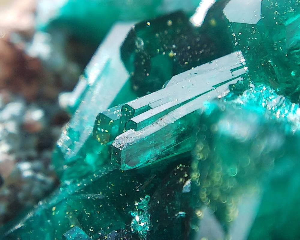 526 ダイオプテーズ プランへ石 翠銅鉱 クラスター コンゴ産