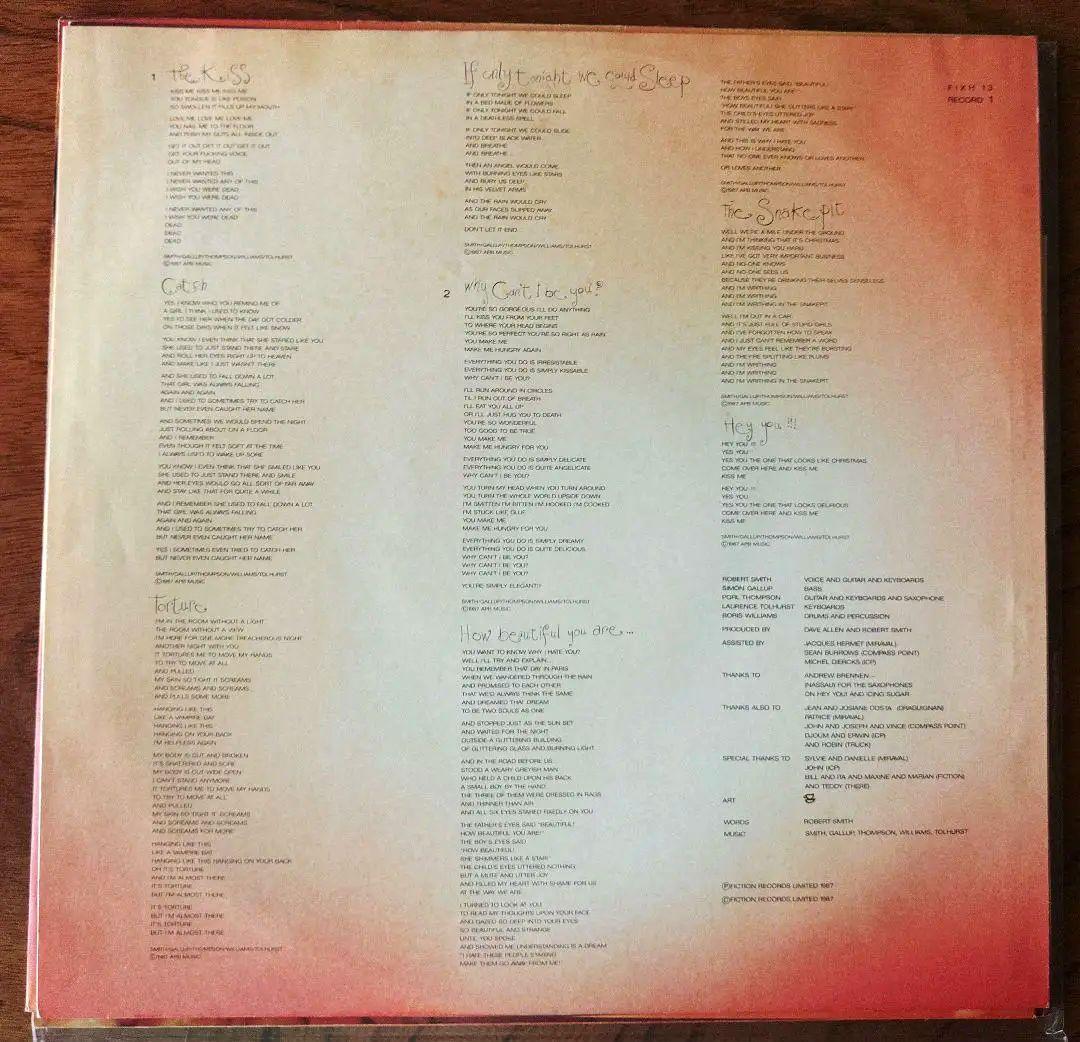 The Cure キュアー Kiss Me Kiss Me Kiss Me