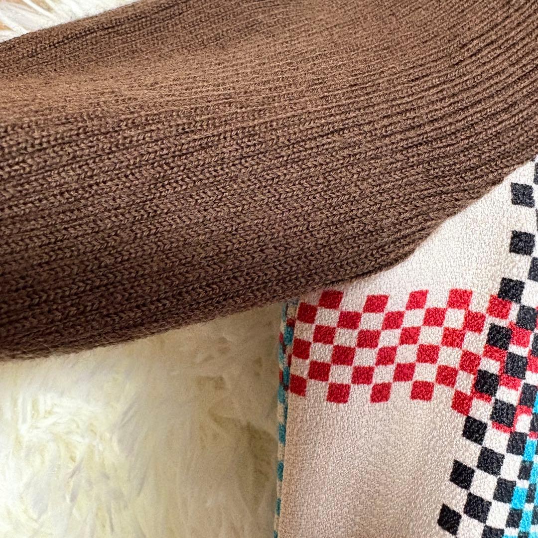 【美品】リボンベルト　2021年　エムズグレイシー　ワンピース　ウール　ニット