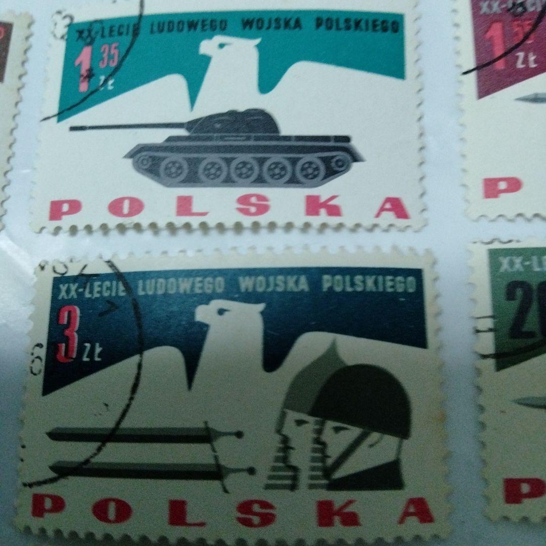ミリタリー切手　冷戦時代　ポーランド人民軍創立20周年記念切手　T-62