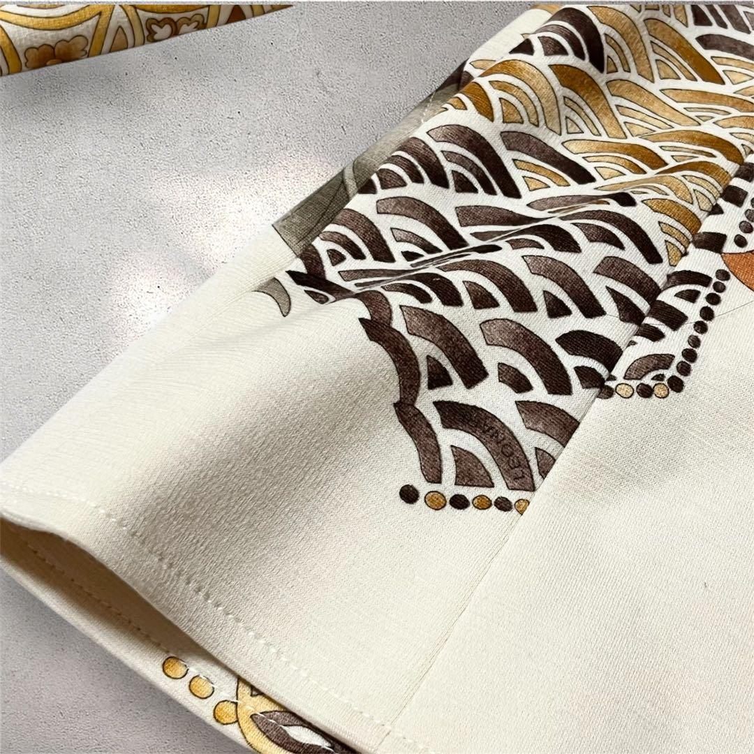 【未使用級】レオナール　ジャケット　花柄　ウール　ストレッチ　Mサイズ