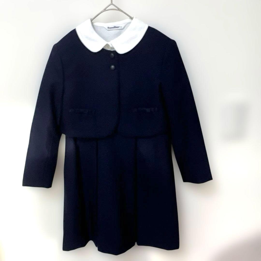 familiar☆ ネイビー アンサンブル☆115cm☆お受験☆幼児教室☆