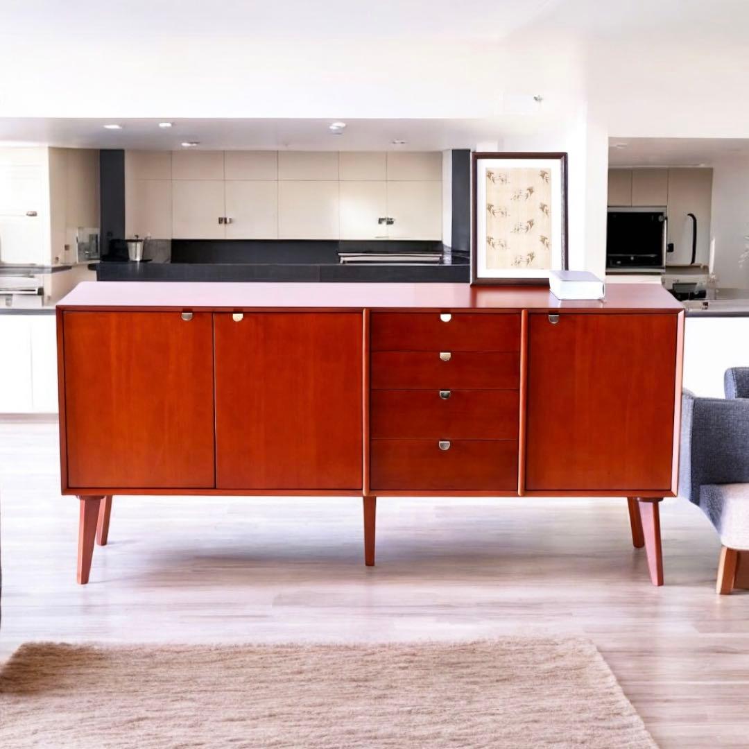 N 新品 北欧 160cm リビングボード キャビネット サイドボード 収納