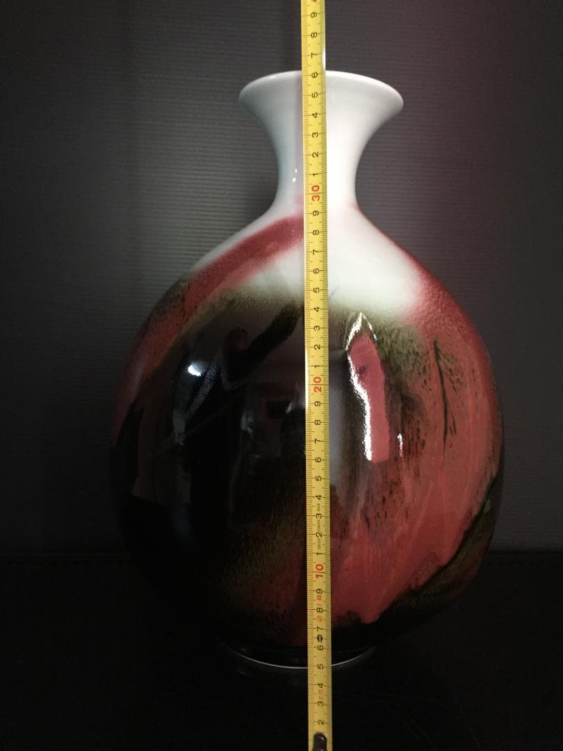 前田泰昭作　有田焼花瓶　年代物　新品未使用