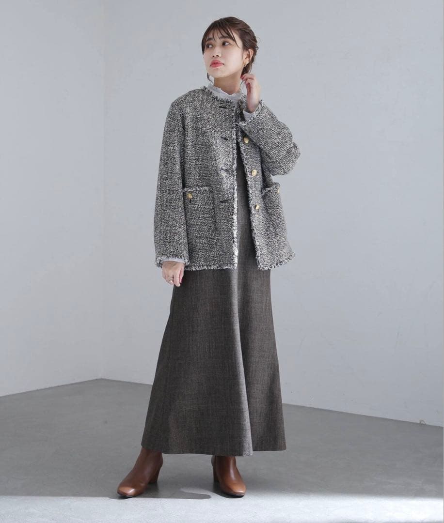 LaTotalite ラトータリテ ウールツィードジャケット