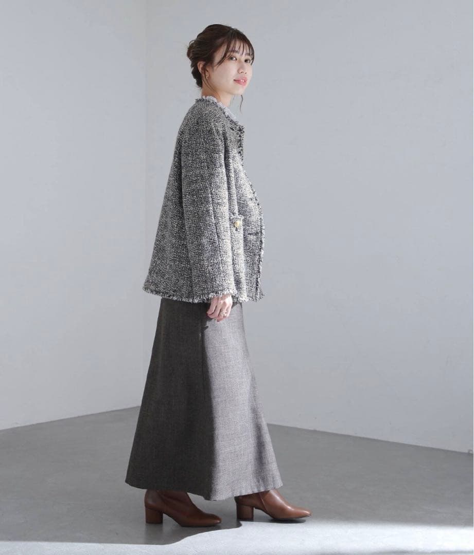 LaTotalite ラトータリテ ウールツィードジャケット