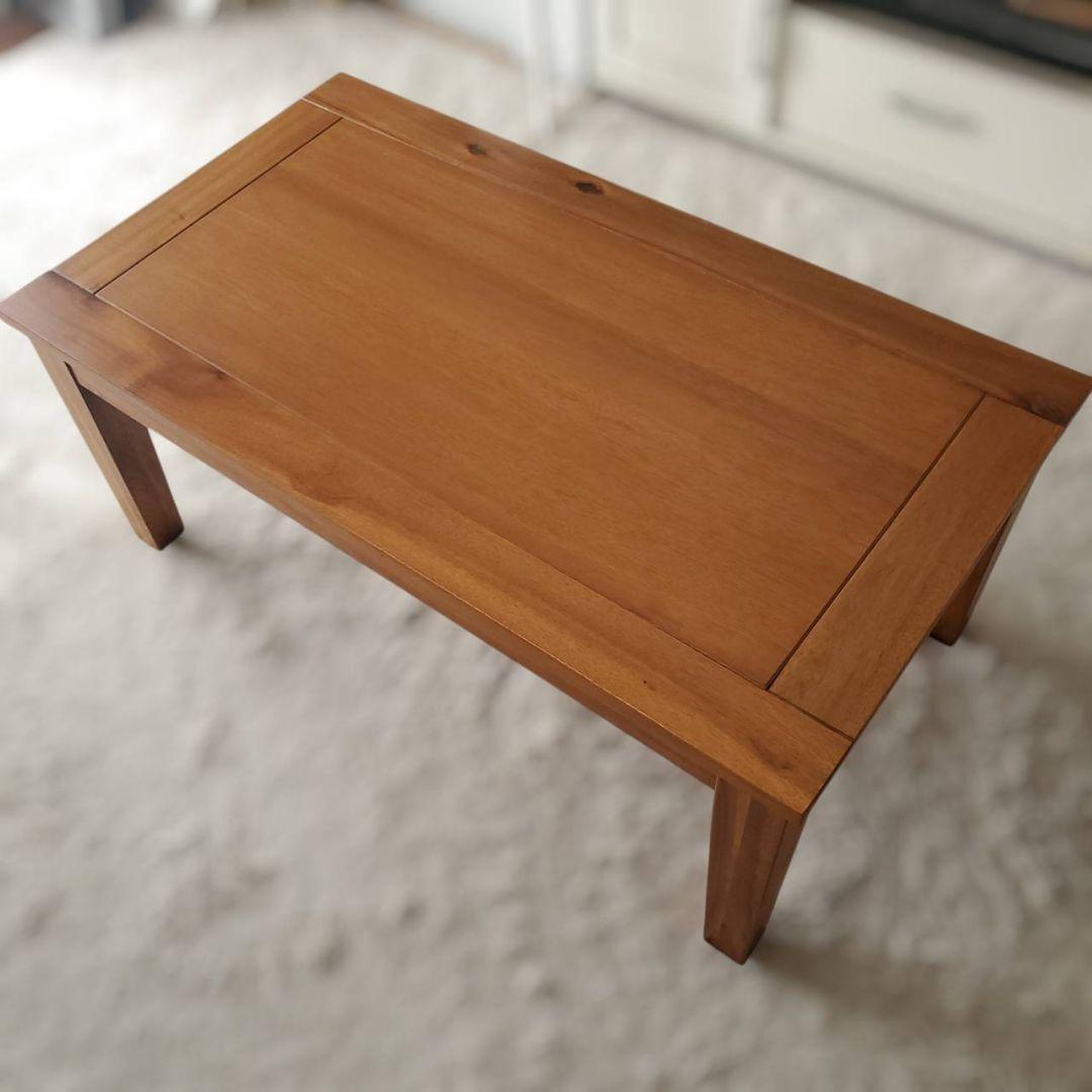 美品 天然木 アカシア ローテーブル センターテーブル 幅90cm 木製