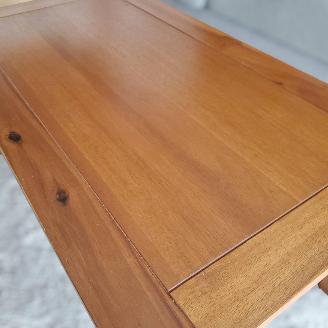 美品 天然木 アカシア ローテーブル センターテーブル 幅90cm 木製