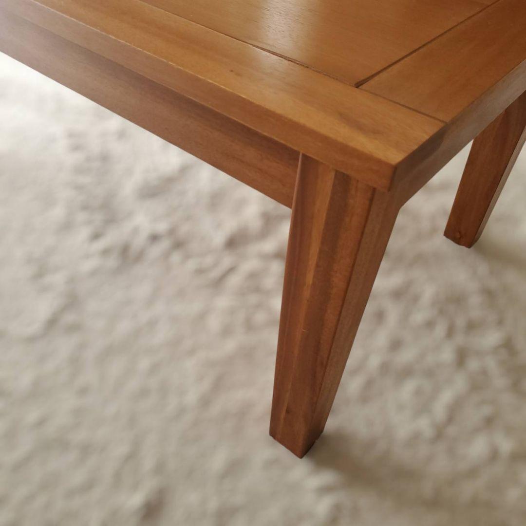 美品 天然木 アカシア ローテーブル センターテーブル 幅90cm 木製