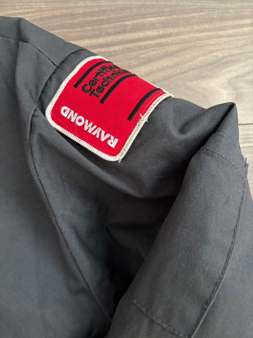 クラウン刺繍 ワークジャケットブラックLサイズピエロビンテージ