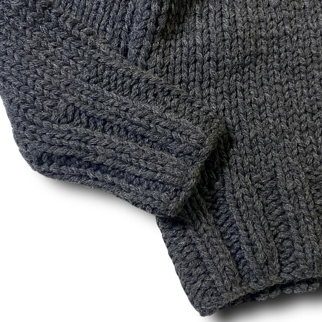 M TMT 毛100％ タートルネック ニット セーター 黒 定価49500円