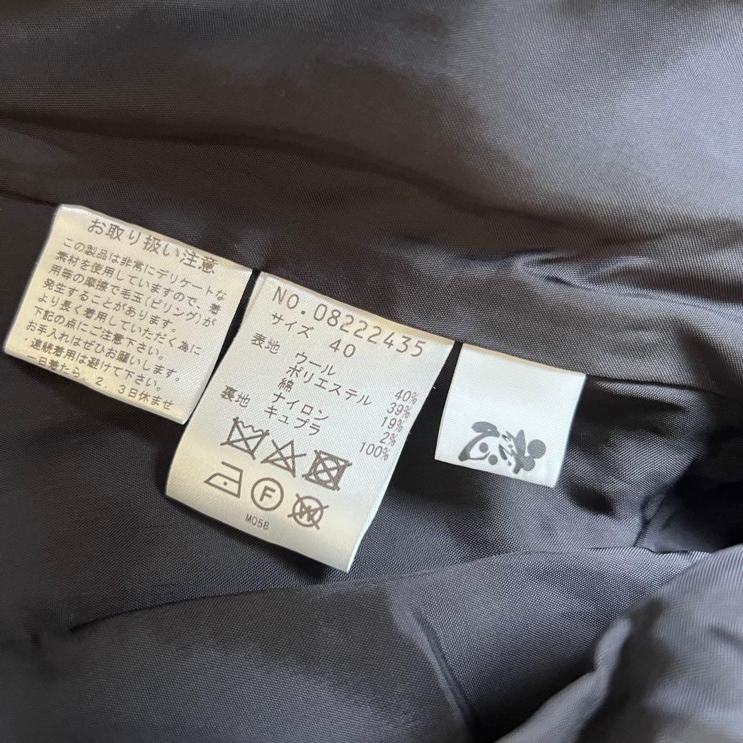 慈雨 ジウ ドット ジャガード スタンドカラー ジャケット コート