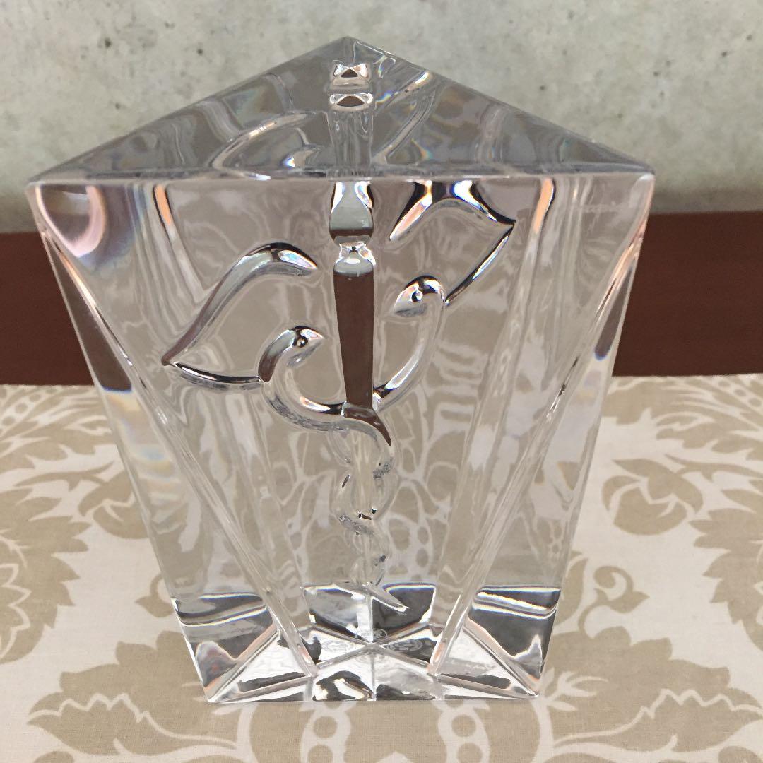 バカラ  アスクルピウスの杖　置物　フィギュア