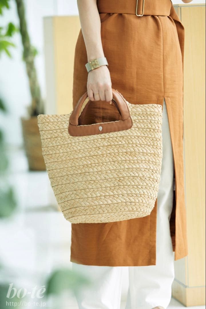 mizuki様【ヘレンカミンスキー】かごバッグ2way A4 ラフィア レザー