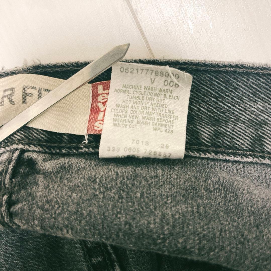 Levi's 505 ブラックデニム 後染め　00s W36 L32