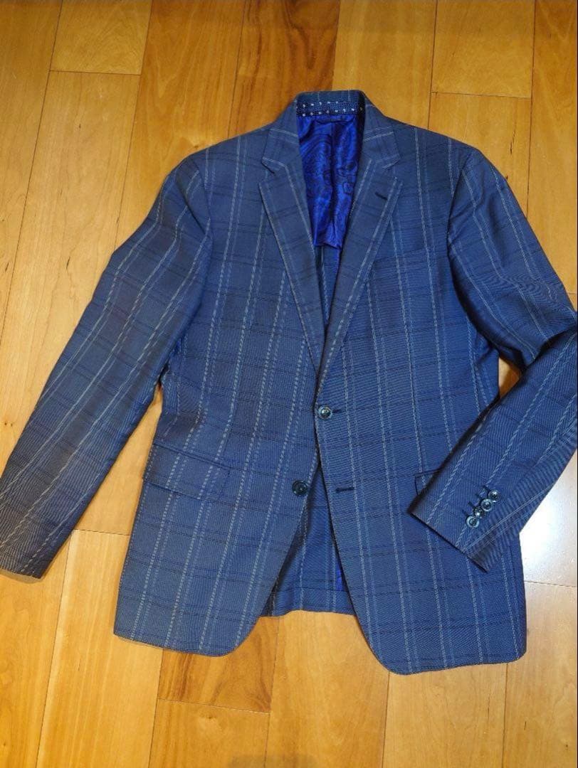 エトロ　チェック　スーツ