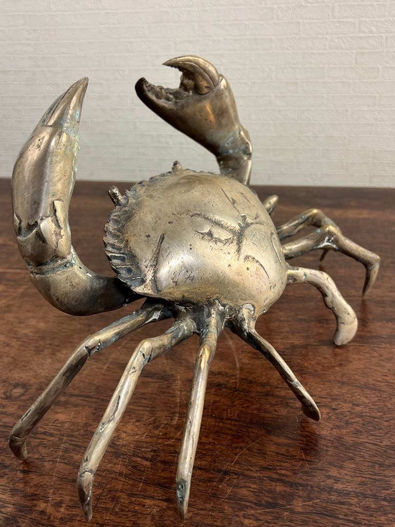 金属製カニの置物 シルバー　金属　古美術　工芸品