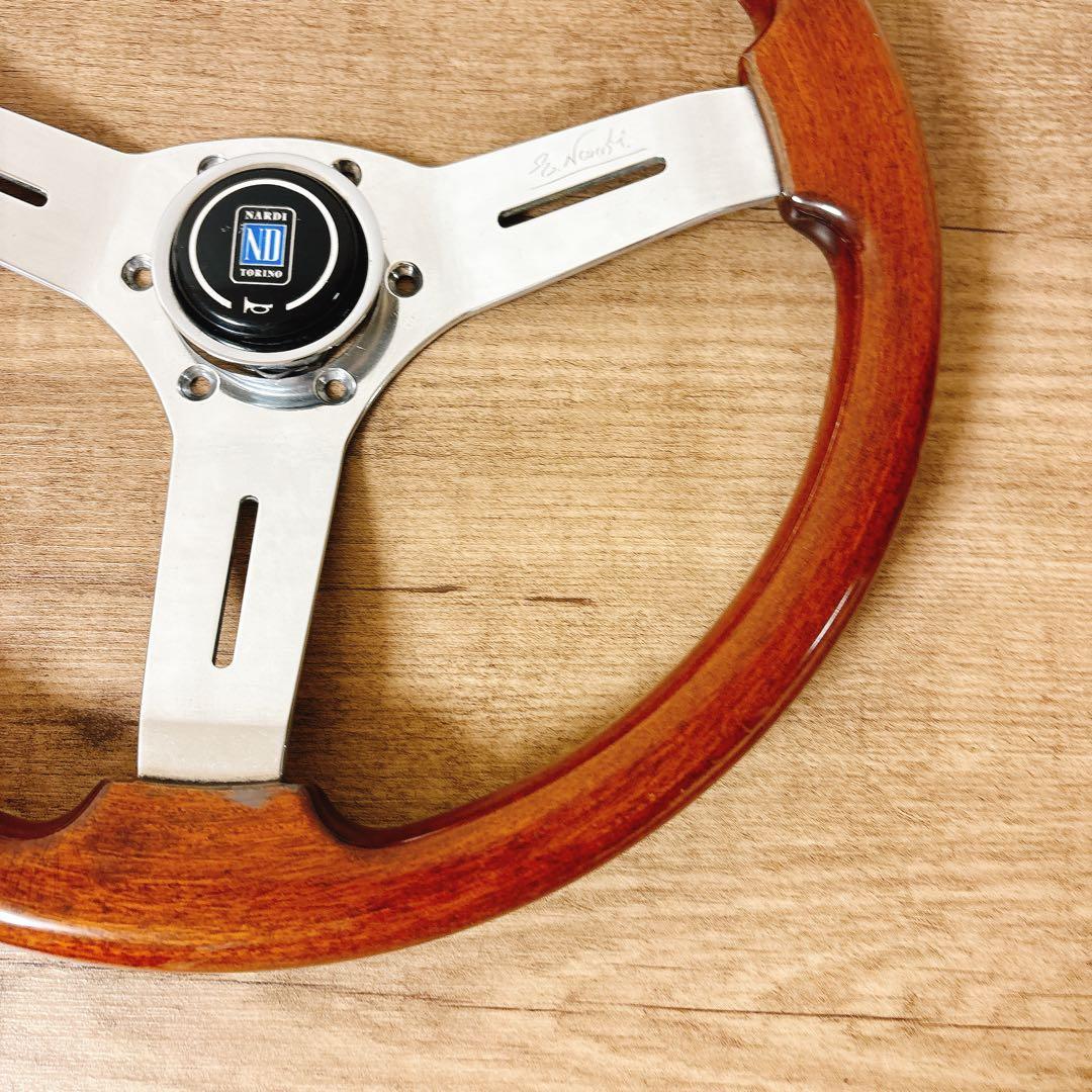 正規品　当時物　NARDI ナルディ　ウッドハンドル　ウッドステアリング