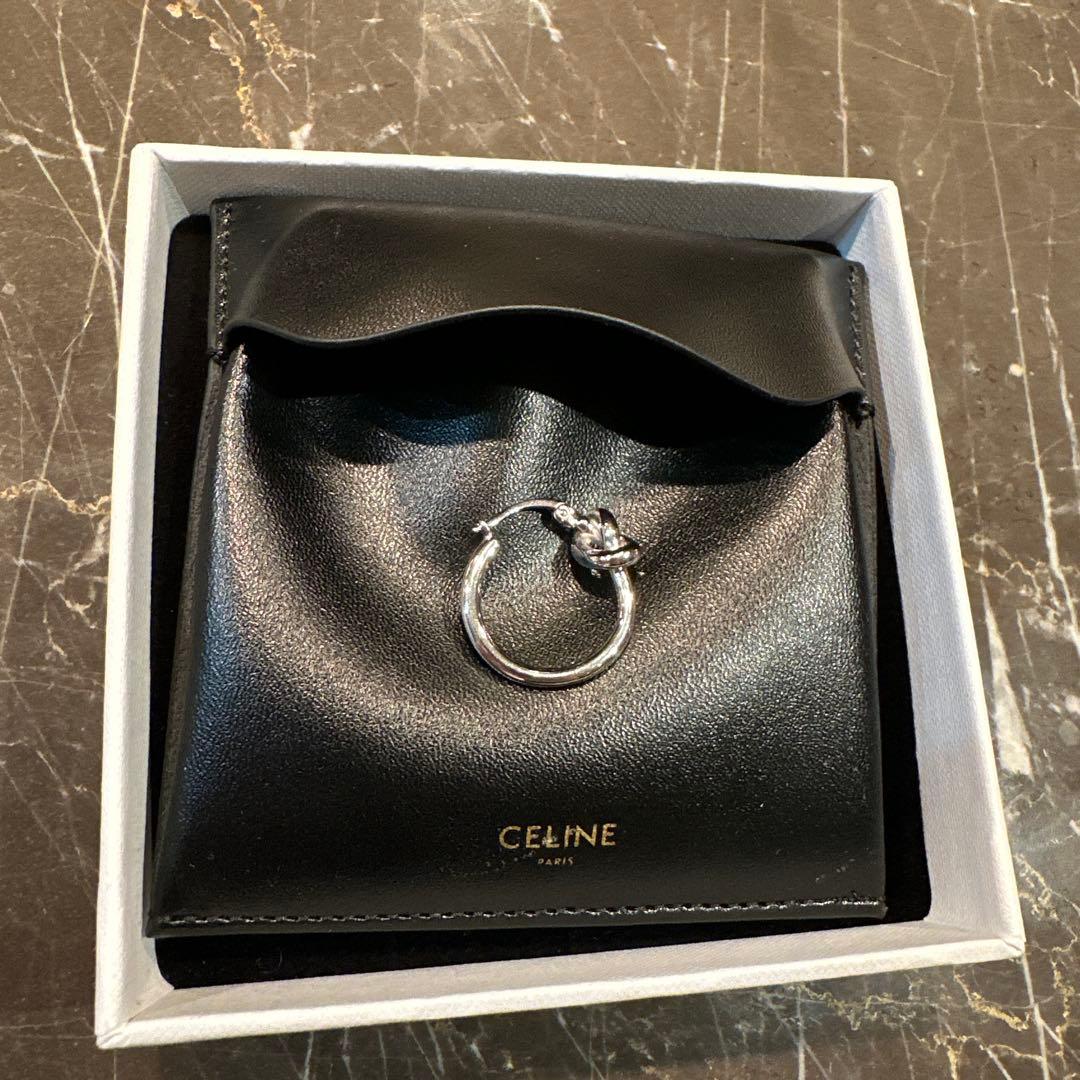 ※RS※CELINE ノット スモールフープピアス　シルバー※片耳