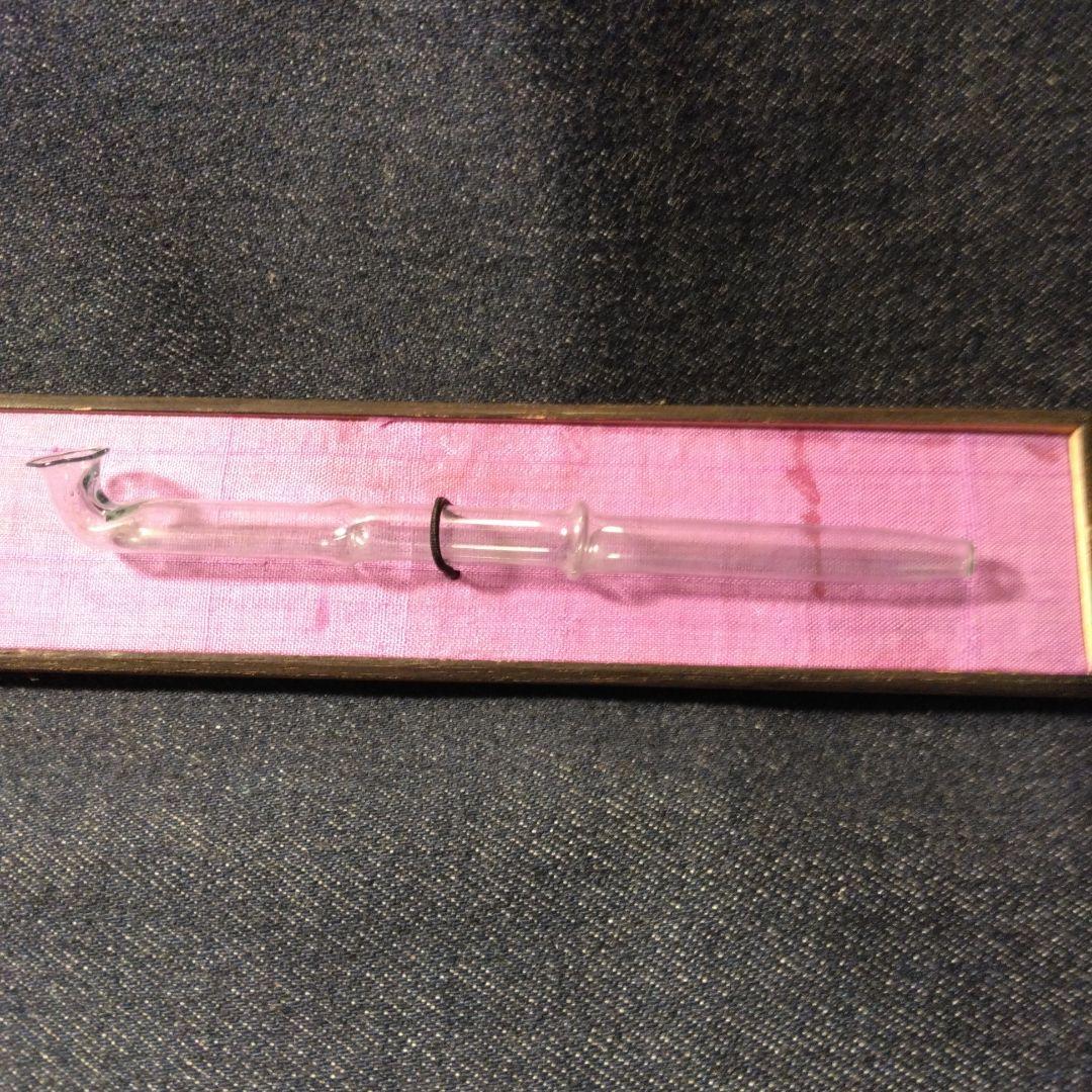 古いガラスのキセル　タバコ　骨董　アンティーク　喫煙具