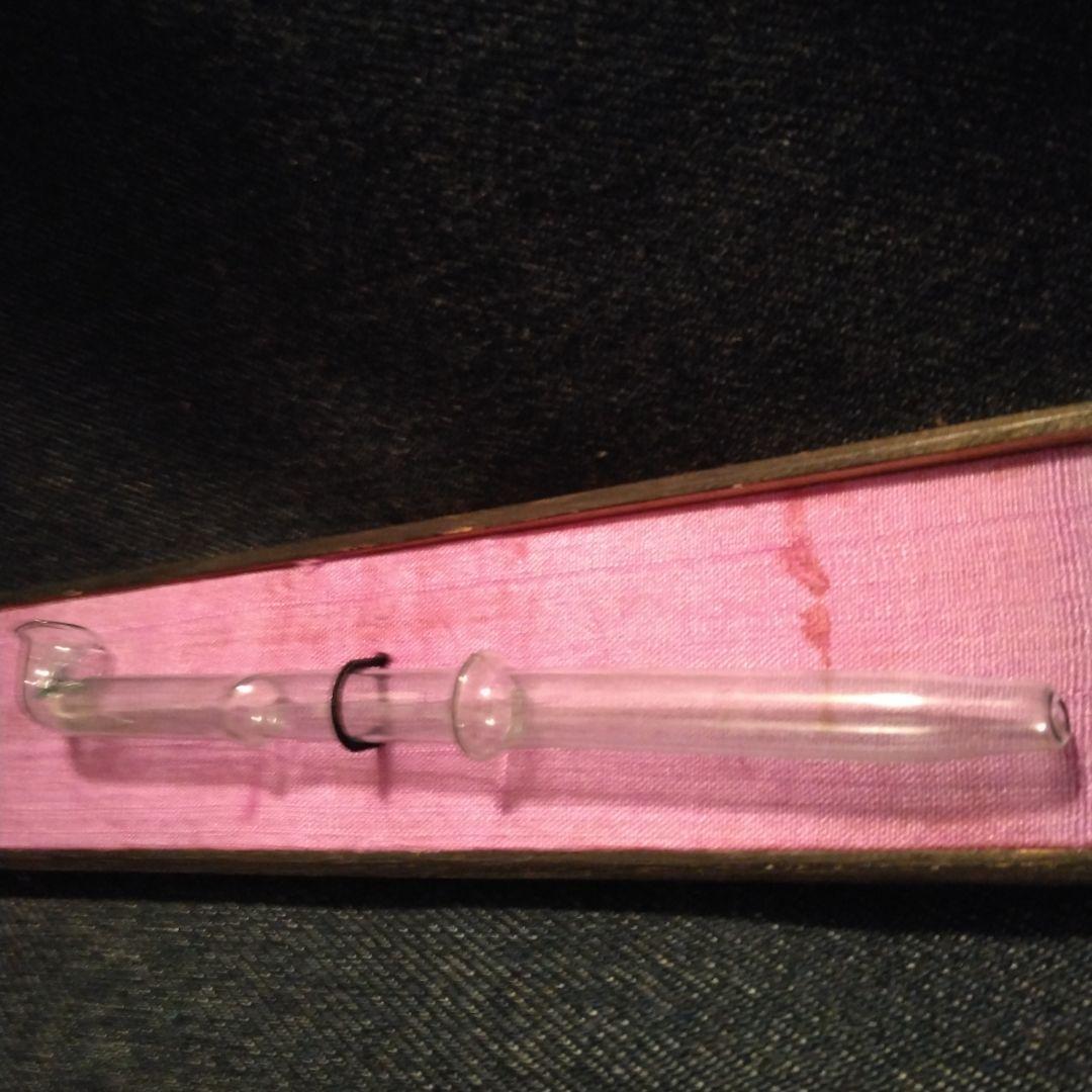 古いガラスのキセル　タバコ　骨董　アンティーク　喫煙具