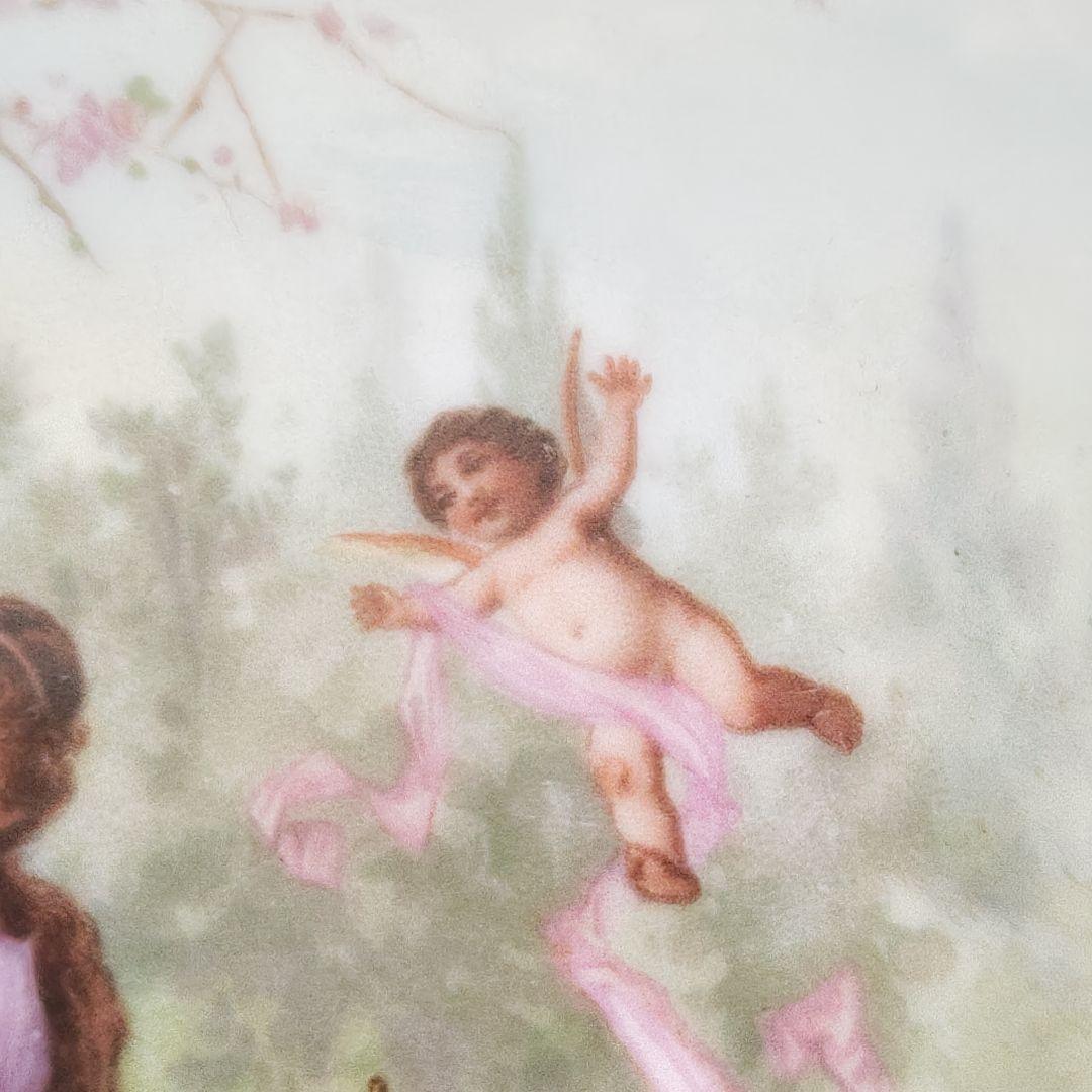 アンティーク ウィーン 手描き 飾り皿