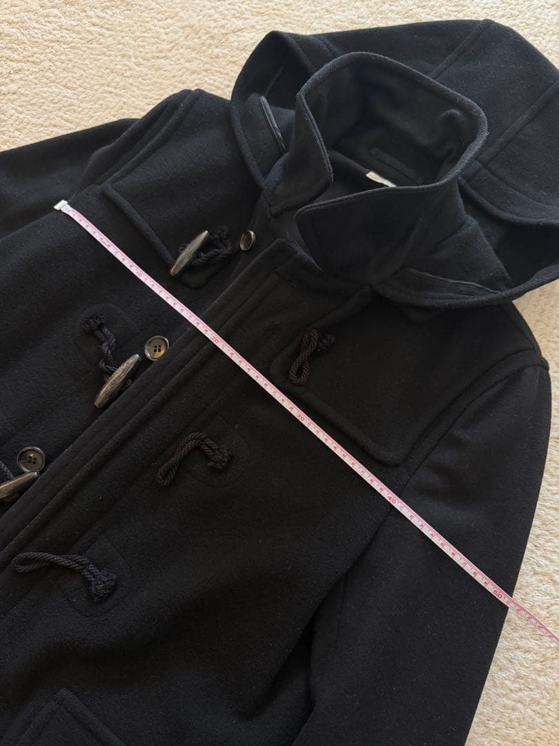 コムデギャルソンオムピュルス ブラックダッフルコート フード付きMサイズ