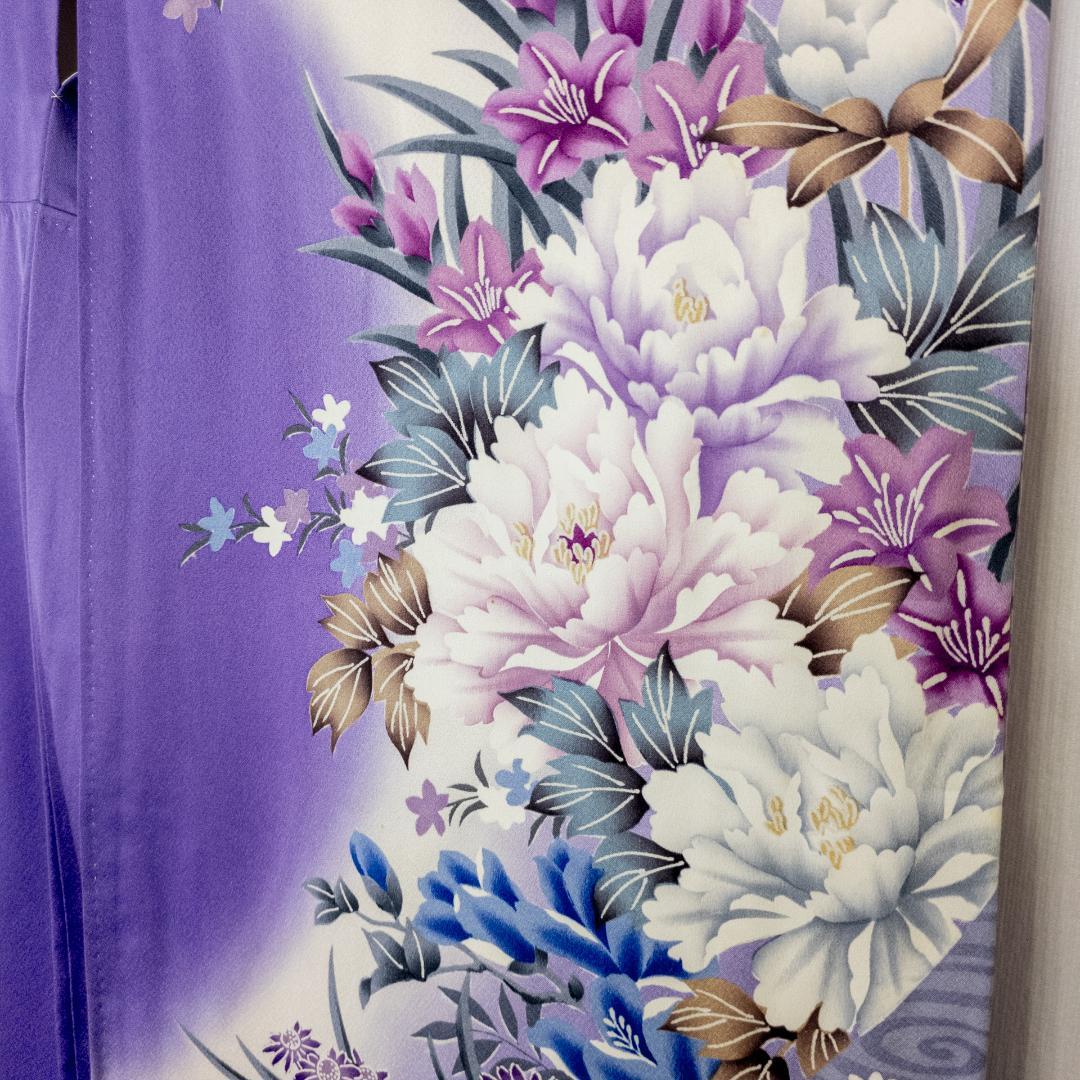 CCCH! R7SK1310 振袖+帯 2点セット 華やか 花 鶴 六通柄