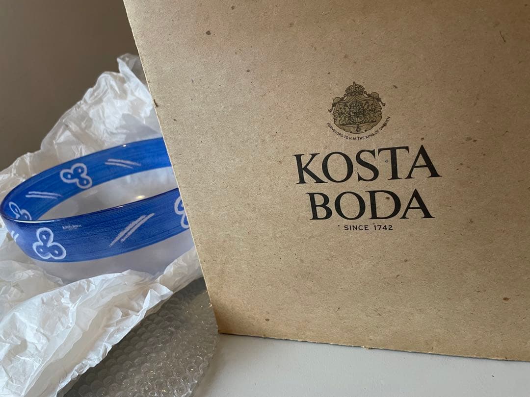北欧　KOSTA BODA ガラス器　花器　ガラスボウル　28.5㎝ガラスボール