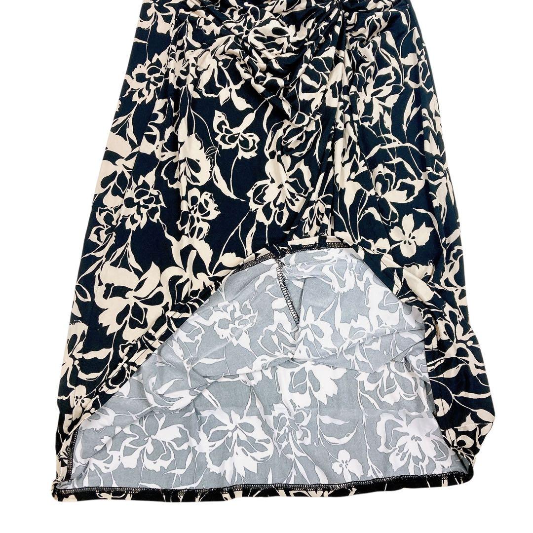 03T582☆ EGERIE 新品未使用 総柄 ストレッチ◎ ワンピース 春夏