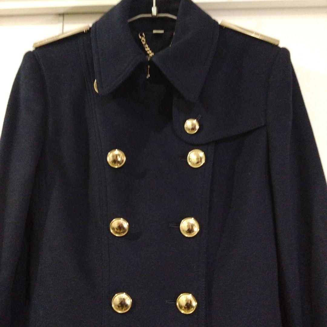 バーバリー ロンドン　ウールカシミヤ混 ナポレオンコート Pコート