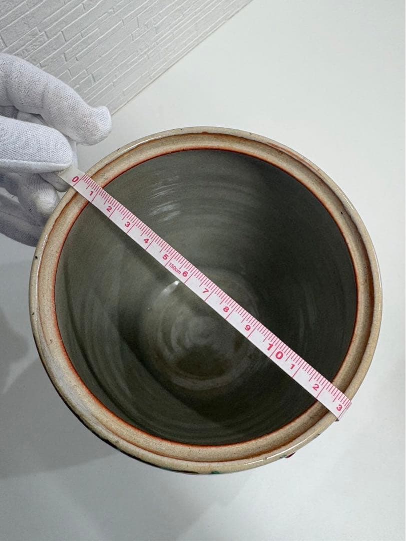 色絵秋草　水指　赤光作