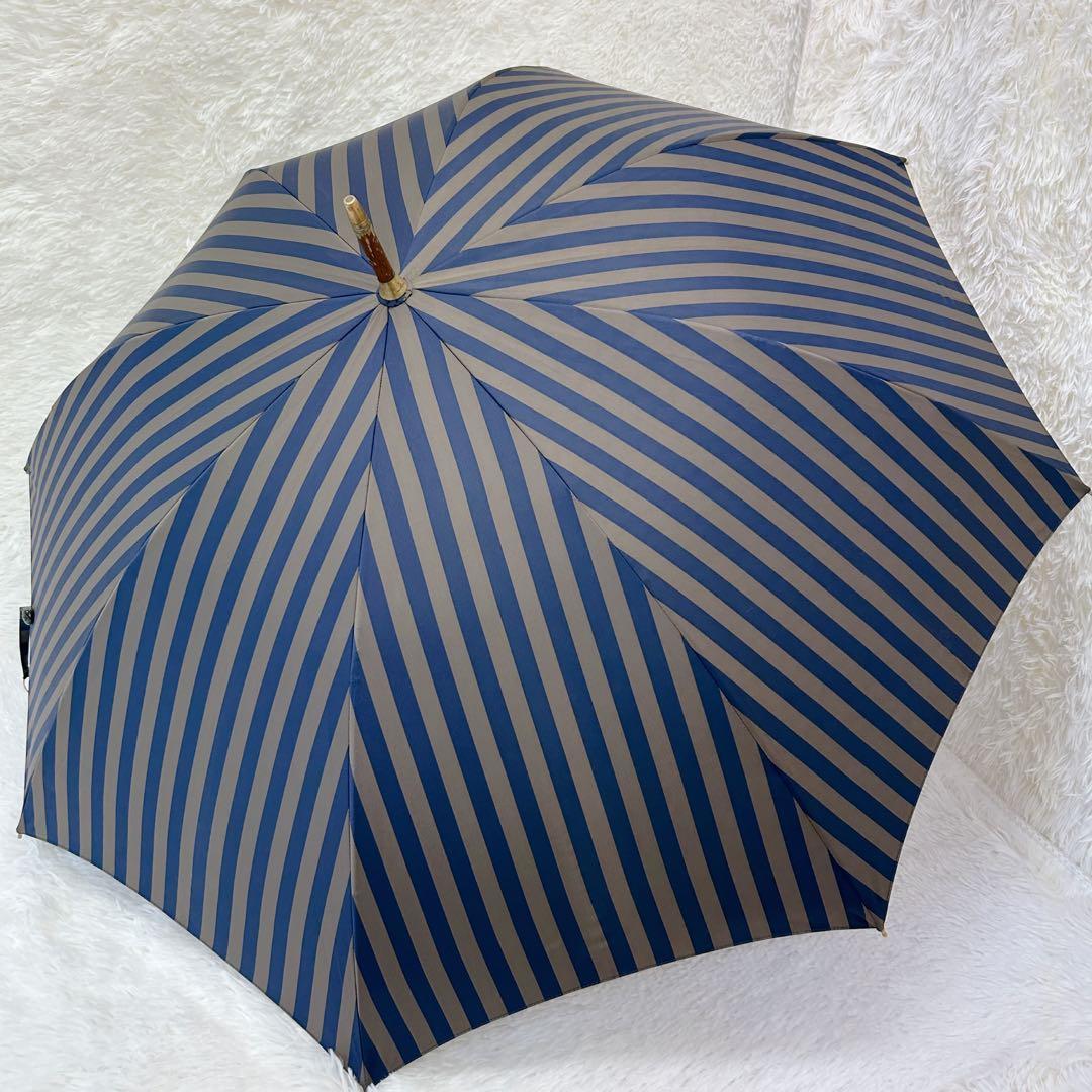 【希少！】イイダ傘店 ストライプ柄 傘 晴雨兼用 オーダーメイド品