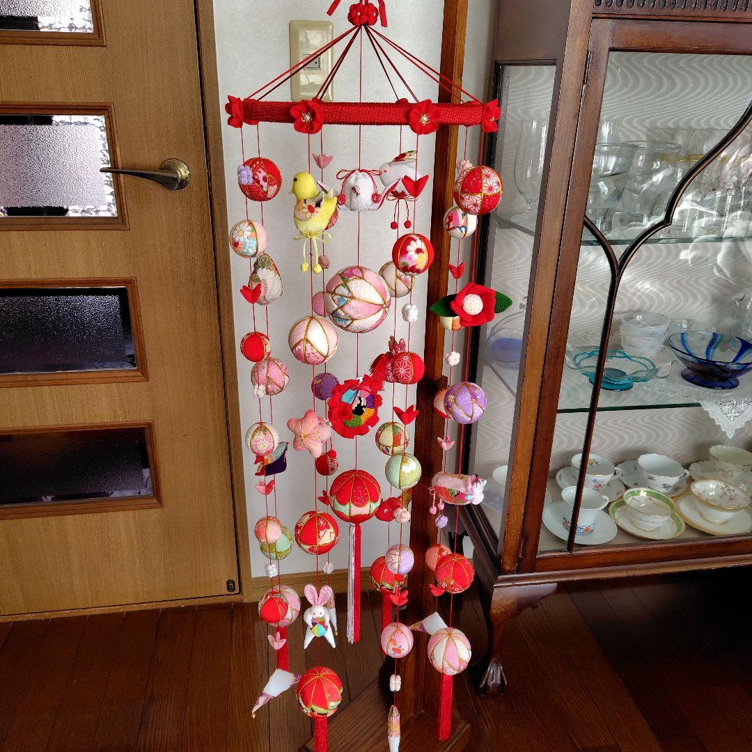 ちりめん細工　お雛様下げ飾りさげもん(大）