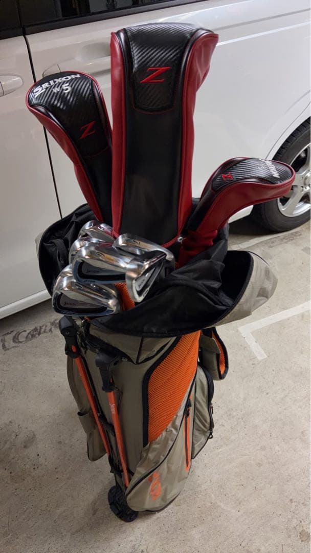 Srixon スタンドゴルフバッグ グレー/オレンジ　セット