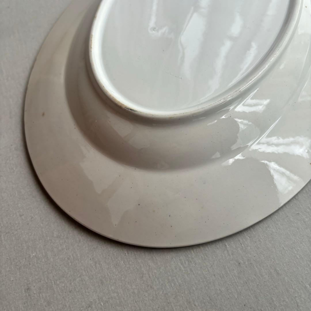 美品 フランスアンティーク サンタマン 宝石ようなガーランドが美しいオーバル大皿