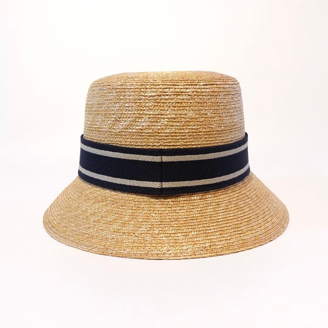 クリスチャンディオール　ストローハット　麦わら帽子　56