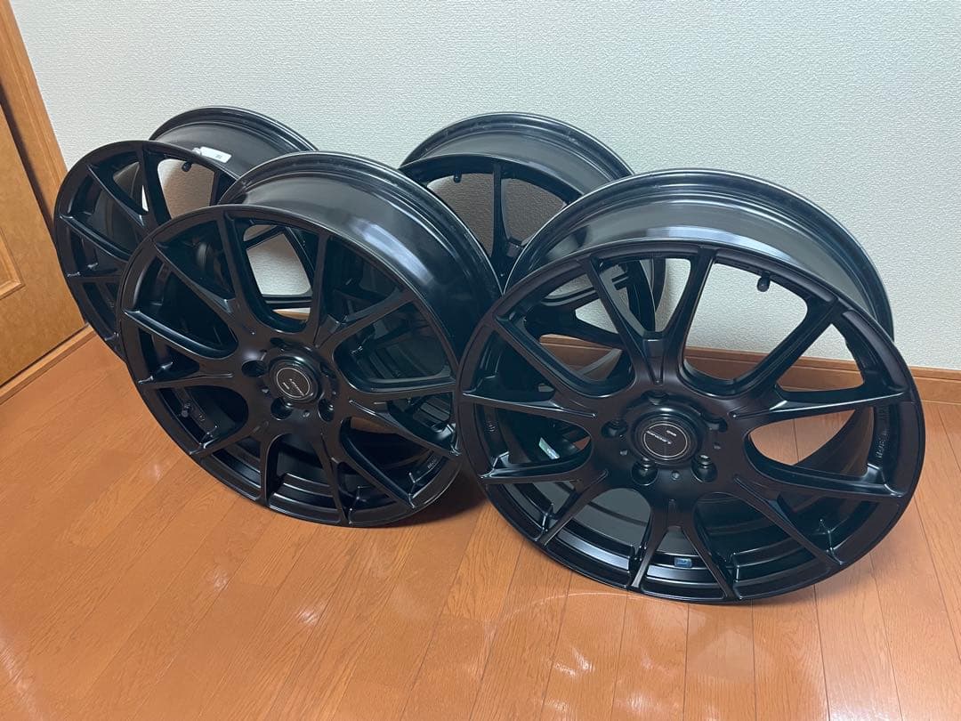 美品 Weds LEONIS NAVIA 02 18インチ 7J 114.3 黒