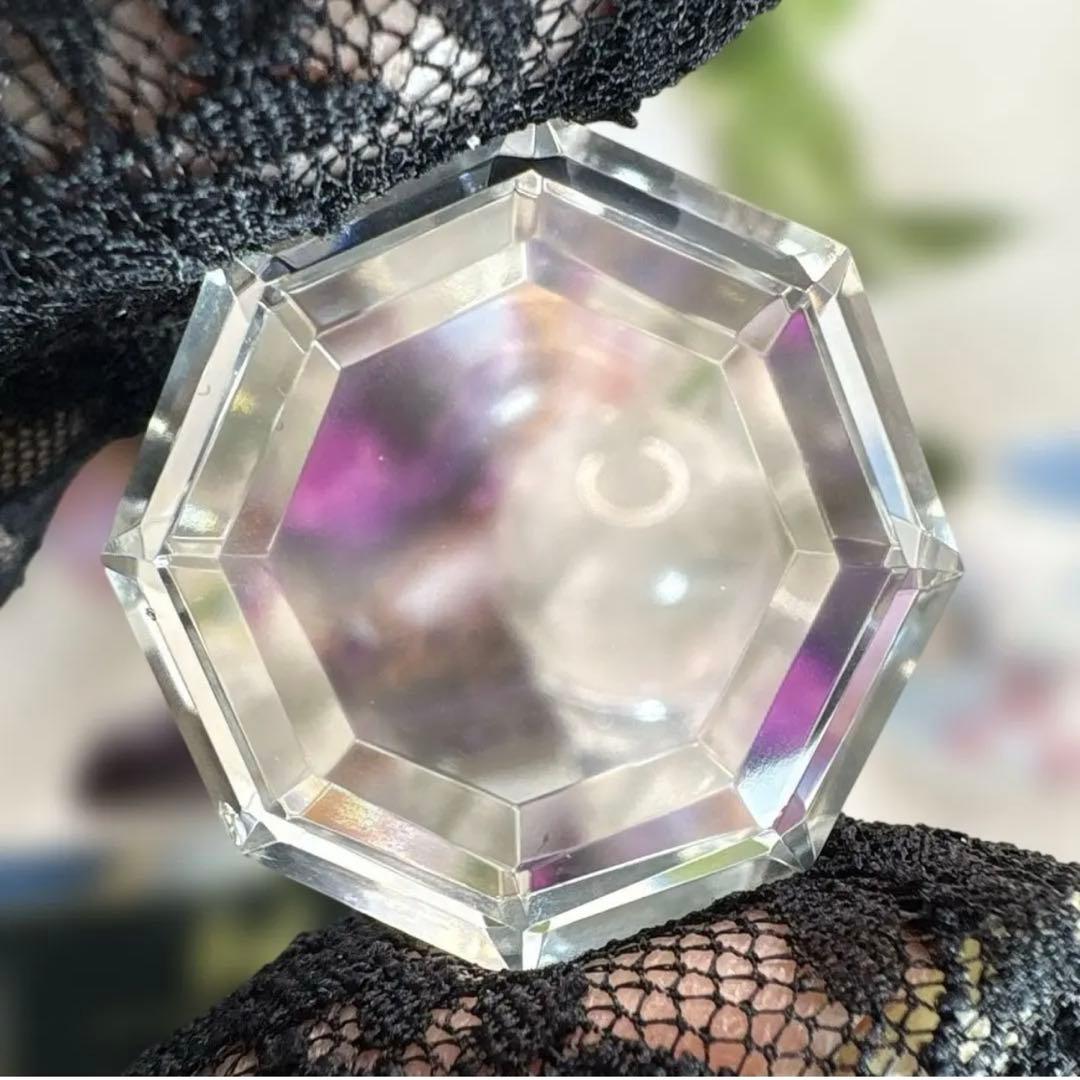 水晶八角形♡多面カット♡No.2542
