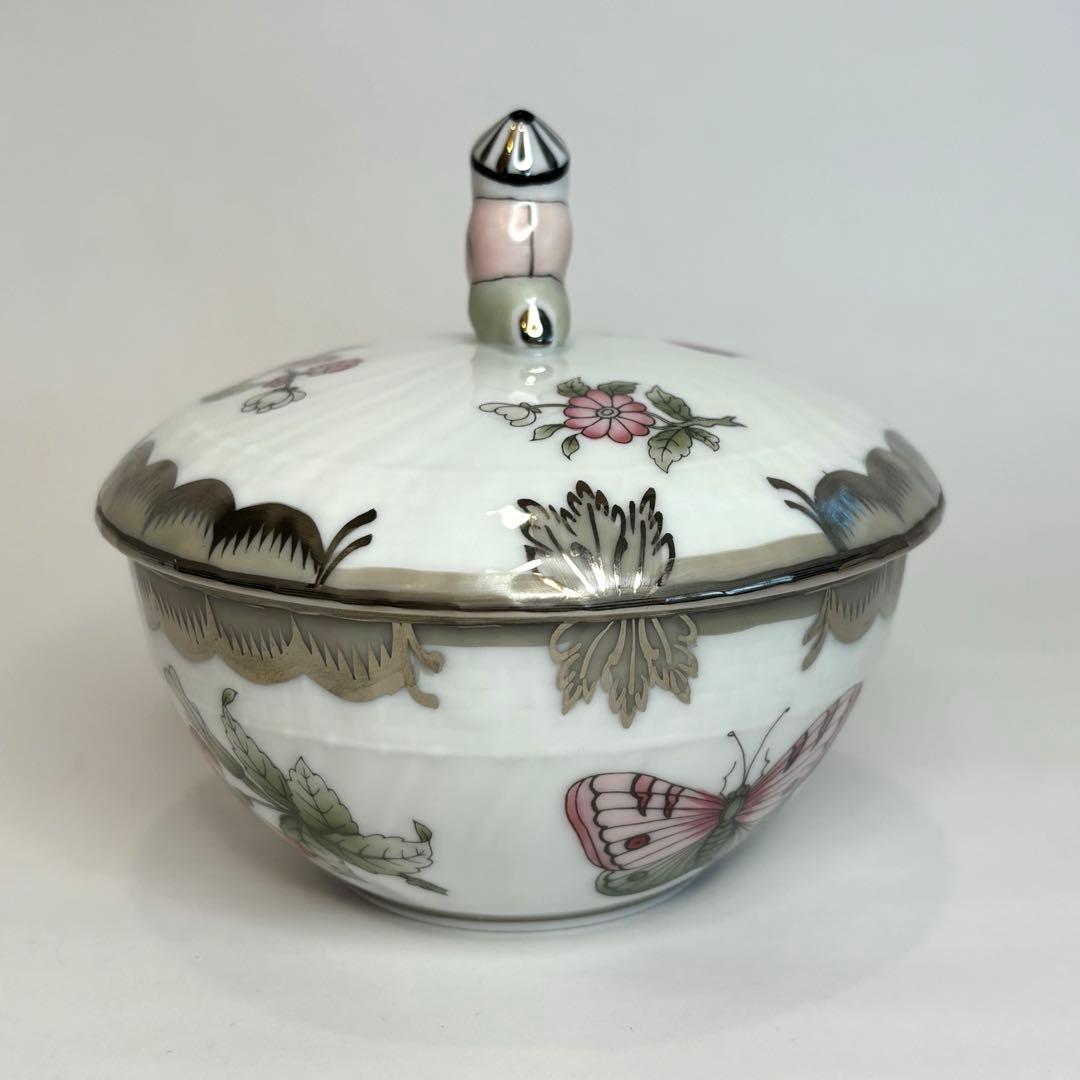 HEREND ヘレンド　ヴィクトリアプラチナ　マンダリンボンボン　小物入れ