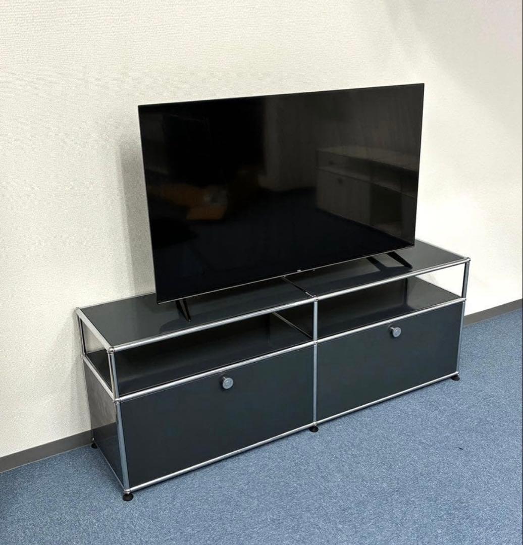 中古 USMハラー｜キャビネット テレビボード 2列2段 アントラサイト