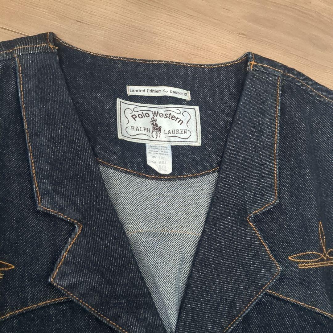 RRL POLO WESTERN ポロウエスタン デニム ベスト　ラルフローレン