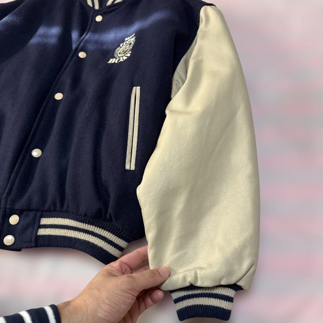 SUNTORY BOSS ボスジャン 本革 スタジアムジャンパー スタジャン