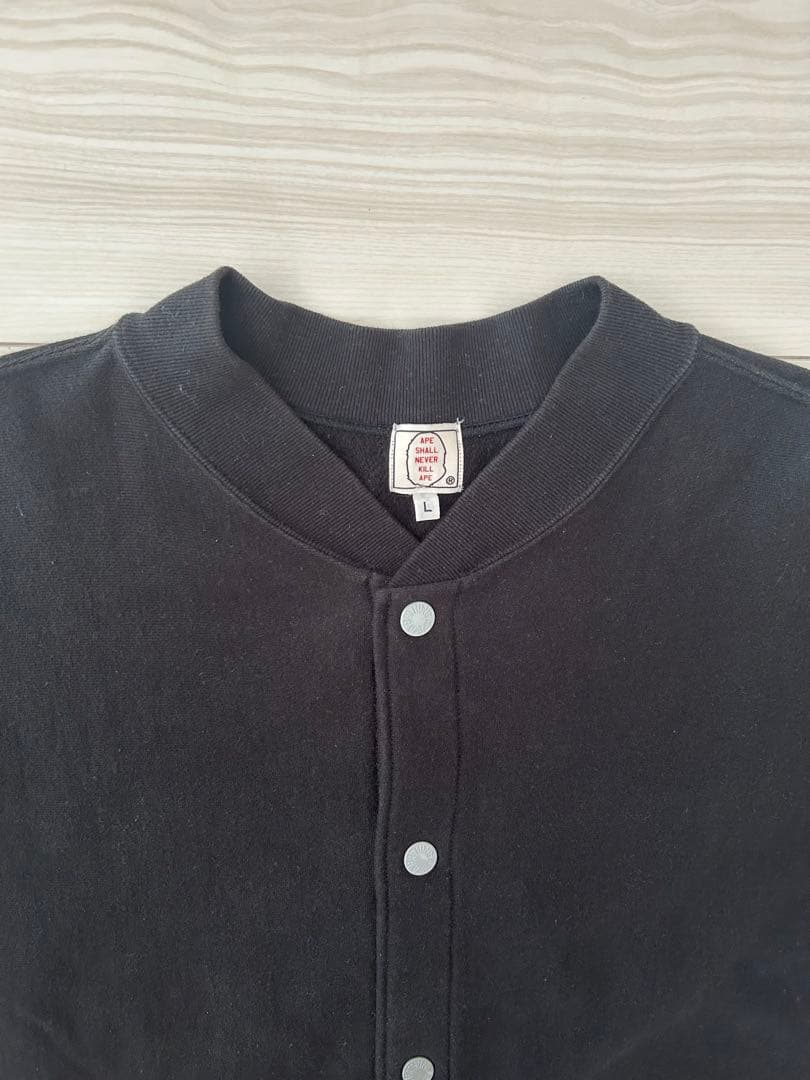 ⭐️美品⭐️【A Bathing Ape @】スウェットスタジャン size:L 黒