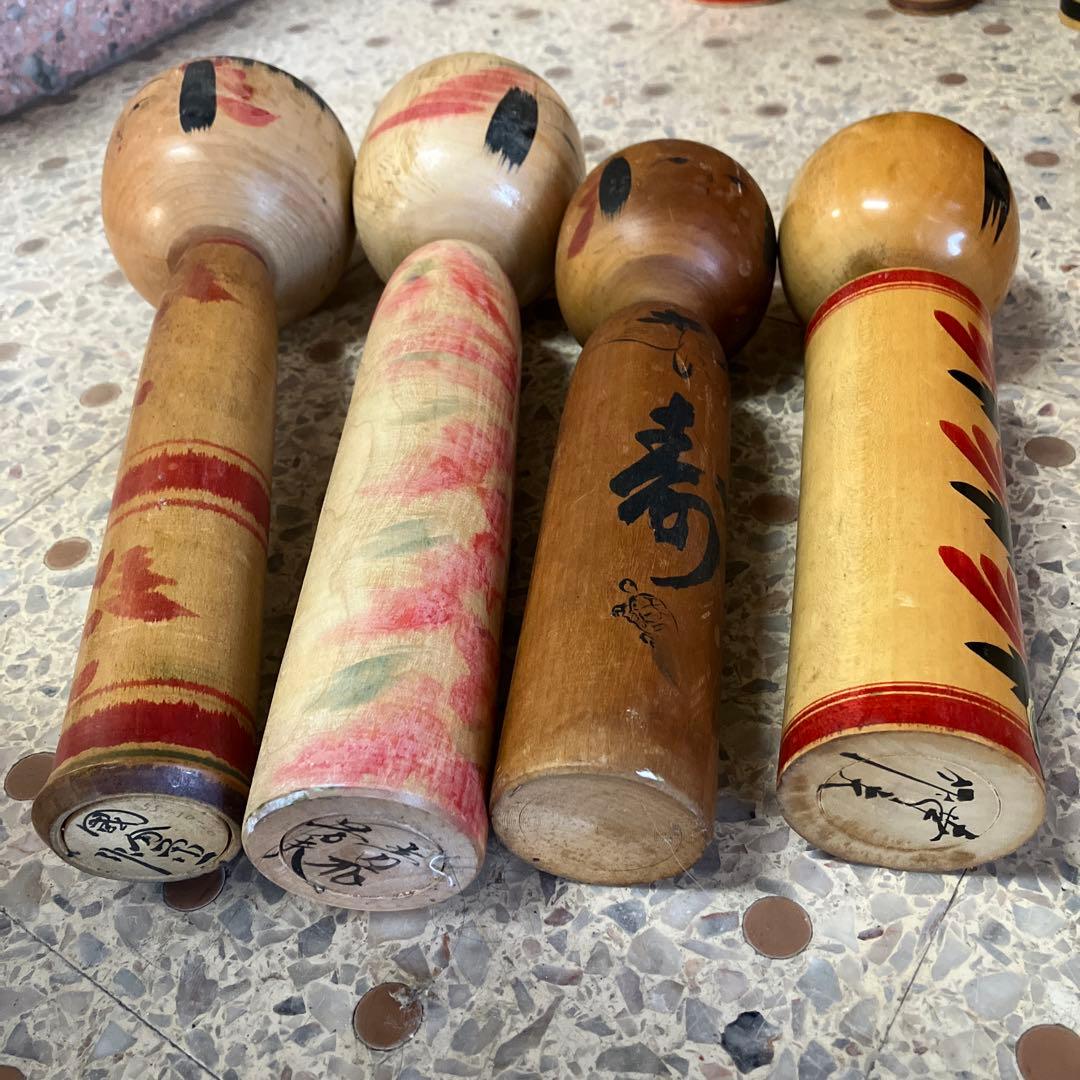 D壁 昭和レトロ こけし 小芥子 21体セット セット売り まとめ売り 木製