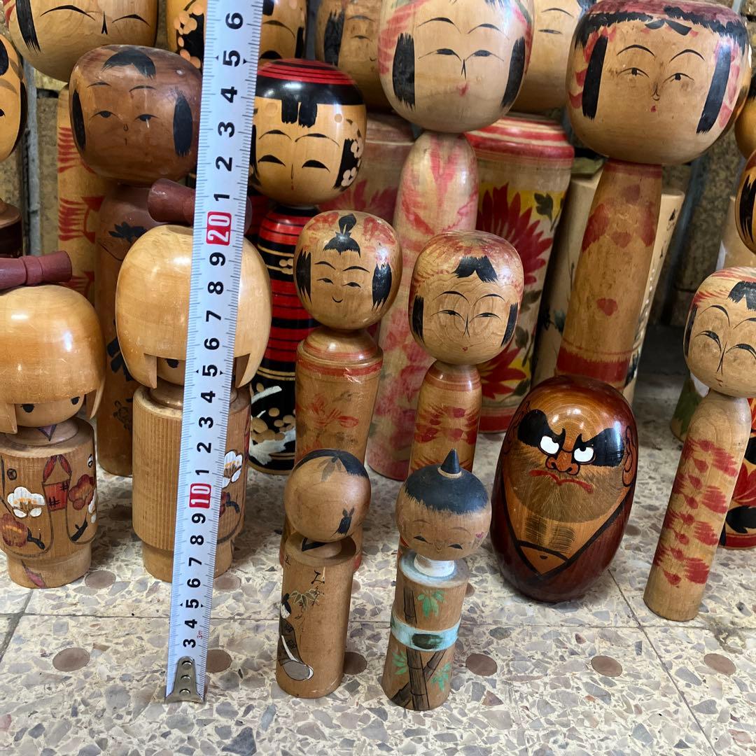 D壁 昭和レトロ こけし 小芥子 21体セット セット売り まとめ売り 木製