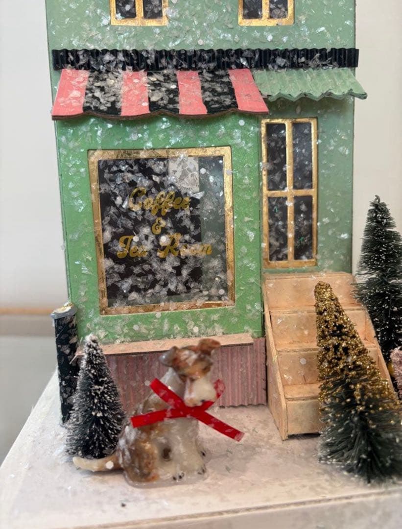 クリスマスオーナメント　ハウスオブジェ　コーヒーショップ