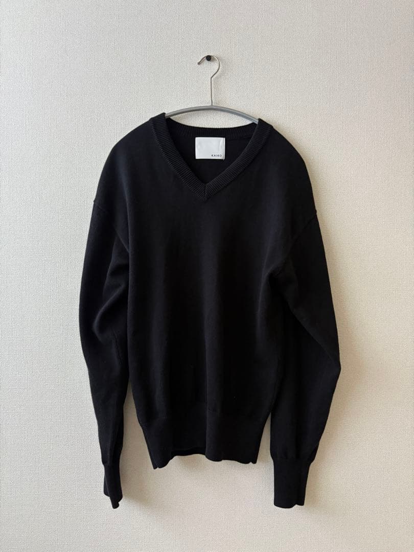 トップス KAIKO SUPIMA V NECK SWEATER \"BLACK\" 1