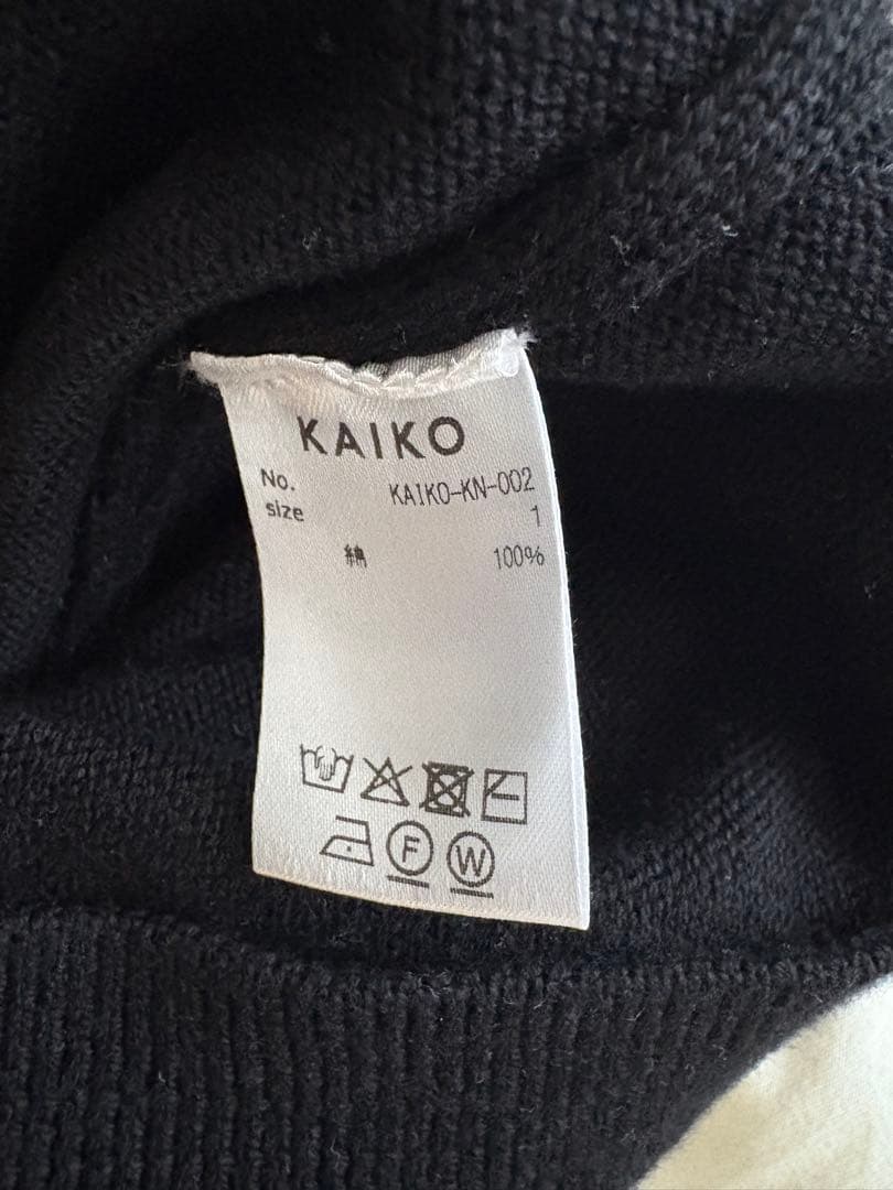 トップス KAIKO SUPIMA V NECK SWEATER \"BLACK\" 1