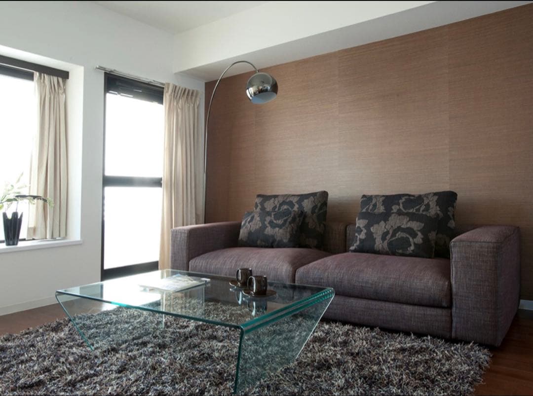 一枚ガラス製　ローテーブル